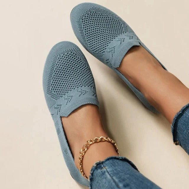 Mesh Shoes for Women with Flexible Sole and Slip-On Design