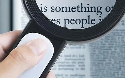Handheld Magnifying Glass with 30X Optical Lens and 18 LED Lights, 3 Brightness Modes