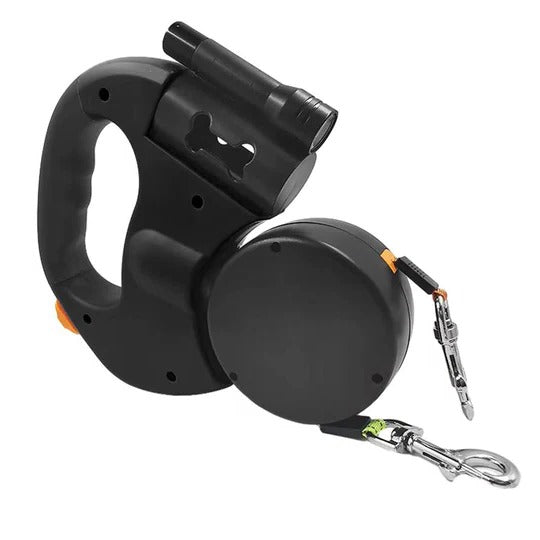 Double Dog Leash with Swivel Joint and Padded Handle for Medium to Large Breeds