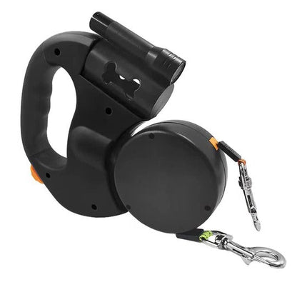 Double Dog Leash with Swivel Joint and Padded Handle for Medium to Large Breeds