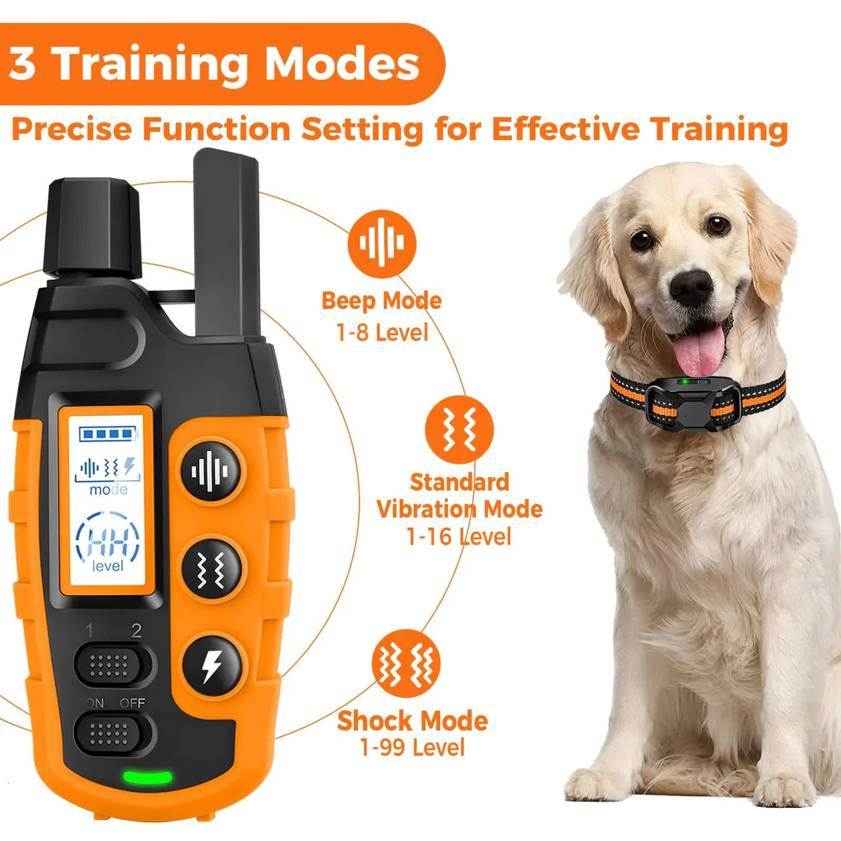 Remote Dog Training Collar with Beep and Vibration Modes, 3300ft Range
