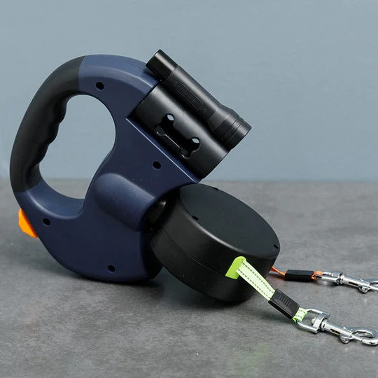 Double Dog Leash with Swivel Joint and Padded Handle for Medium to Large Breeds