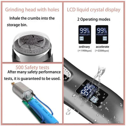 Electric Foot Callus Remover with 3000 RPM Motor and Three Grinding Heads