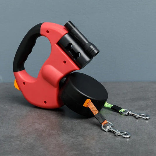 Double Dog Leash with Swivel Joint and Padded Handle for Medium to Large Breeds