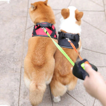Double Dog Leash with Swivel Joint and Padded Handle for Medium to Large Breeds