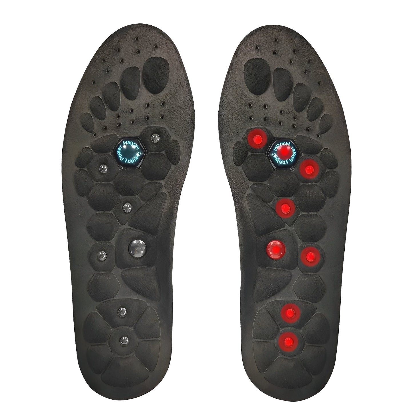 Magnetic Insoles with Shock Absorption and Moisture Wicking, Trim to Fit