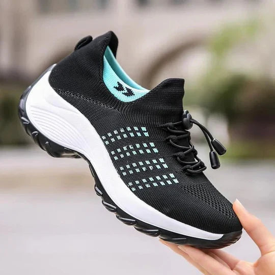 Orthopaedic Sneakers with High Arch Support and Cushioned Heel for Women
