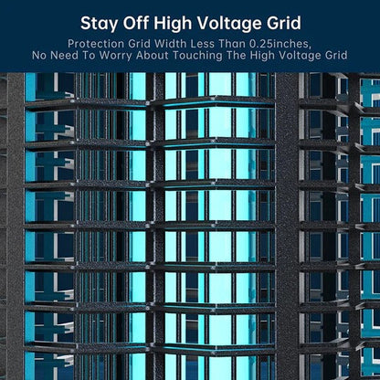 Flying Insect Zapper with Ultraviolet Light and High Voltage Grid