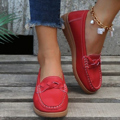 Women’s Slip On Loafers with Arch Support and Wide Toe Design