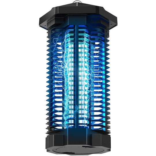 Flying Insect Zapper with Ultraviolet Light and High Voltage Grid