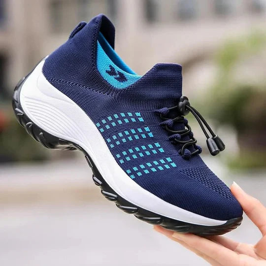 Orthopaedic Sneakers with High Arch Support and Cushioned Heel for Women