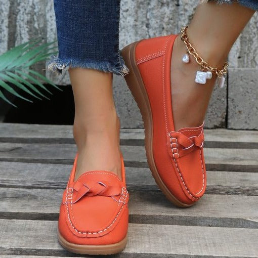 Women’s Slip On Loafers with Arch Support and Wide Toe Design