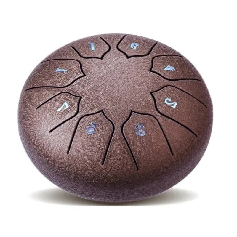 8-Tone Tongue Drum with Hand and Mallet Playing Options, Pre-Tuned Melodic Scale