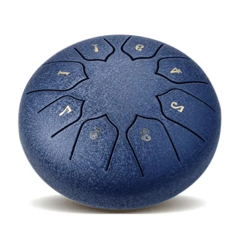 8-Tone Tongue Drum with Hand and Mallet Playing Options, Pre-Tuned Melodic Scale