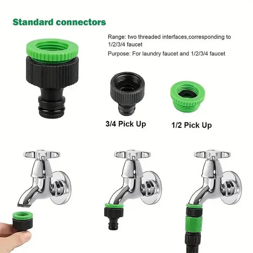 Lightweight Expandable Garden Hose Set with Multifunctional Spray Nozzle
