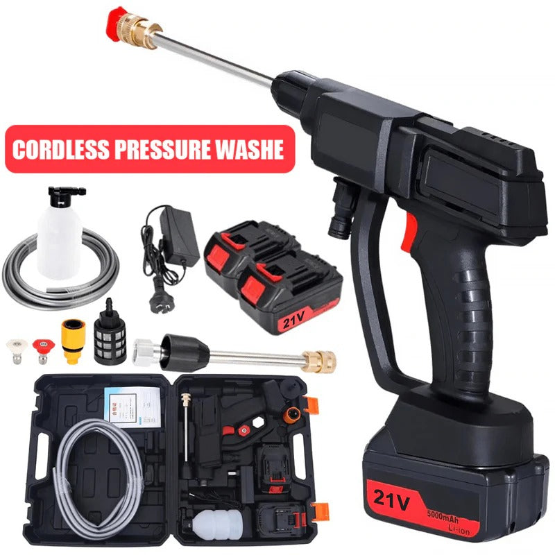 Handheld Pressure Washer with Rechargeable Batteries and 12000 RPM Motor