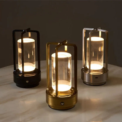 Cordless Table Lamp with Stepless Dimming and Adjustable Color Temperature