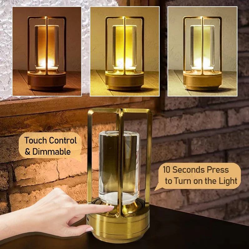 Cordless Table Lamp with Stepless Dimming and Adjustable Color Temperature