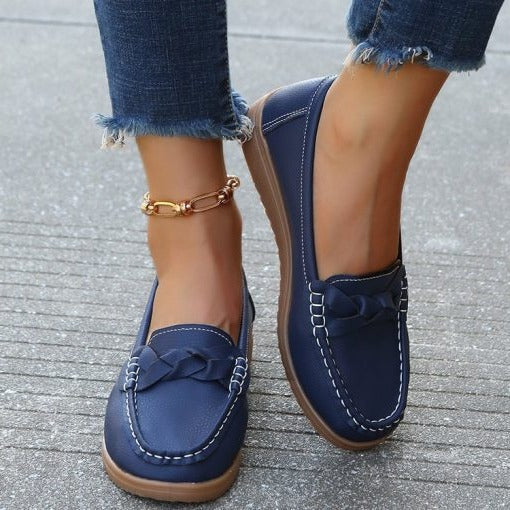 Women’s Slip On Loafers with Arch Support and Wide Toe Design