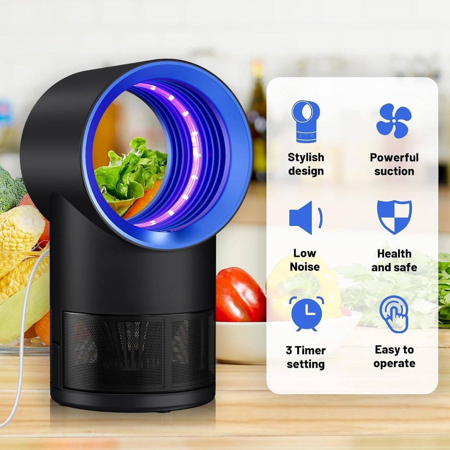 Multi-Mode UV Flying Insect Catcher with Intelligent Suction Fan