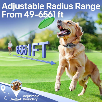 GPS Pet Containment Collar with Positioning Tracking and Vibration Modes
