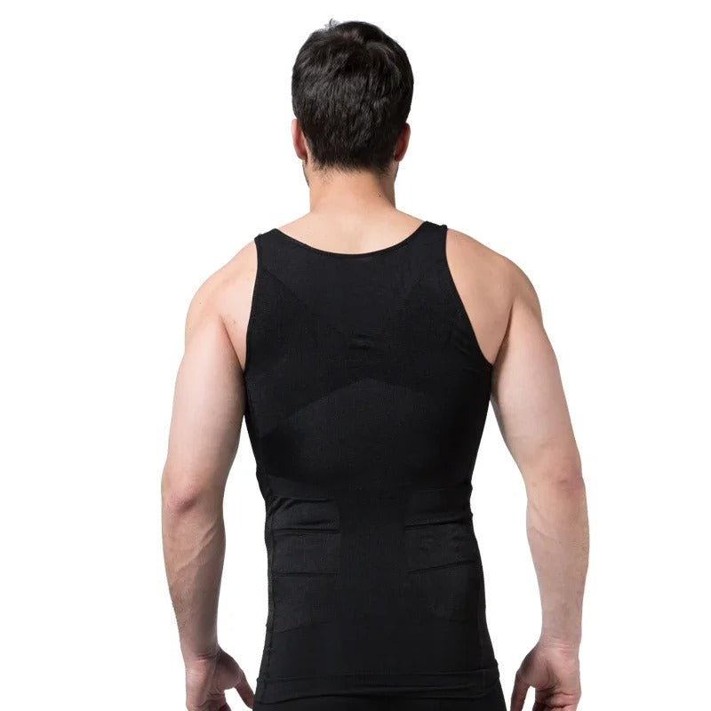 Men's Compression Tank Top with Four Way Stretch and Moisture Wicking, 3 Pack