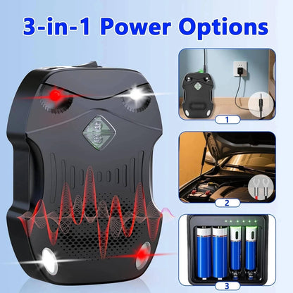Premium Under-Hood Ultrasonic Pest Repeller with Intelligent Smart Vibration Sensor