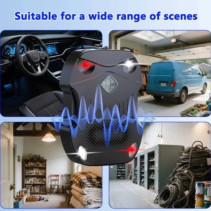 Premium Under-Hood Ultrasonic Pest Repeller with Intelligent Smart Vibration Sensor