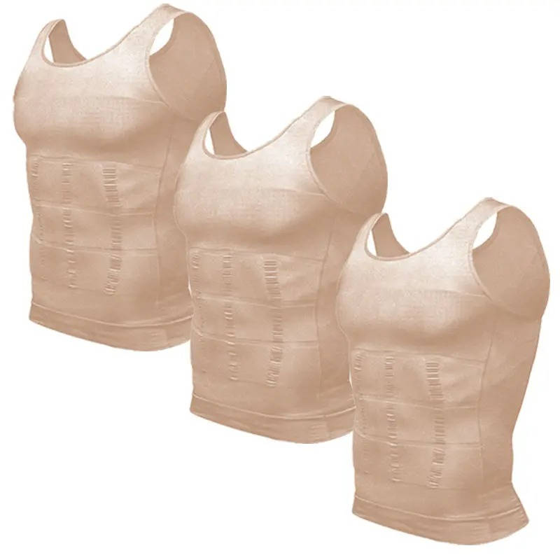 Men's Compression Tank Top with Four Way Stretch and Moisture Wicking, 3 Pack