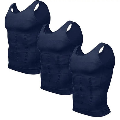 Men's Compression Tank Top with Four Way Stretch and Moisture Wicking, 3 Pack