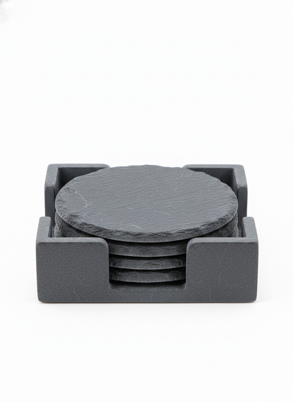 Stone-Textured Coaster Set