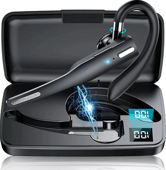 Wireless Bluetooth Headset with Dual Microphone Noise Cancelling and 25-Hour Talk Time
