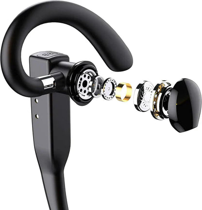 Wireless Bluetooth Headset with Dual Microphone Noise Cancelling and 25-Hour Talk Time