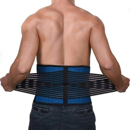 Lumbar Support Brace with Double Pull Compression and Heat Retention, Posture Correction