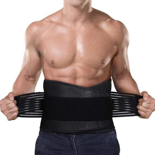 Lumbar Support Brace with Double Pull Compression and Heat Retention, Posture Correction
