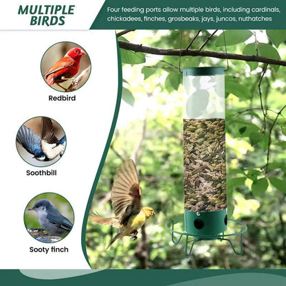 Squirrel Proof Bird Feeder with Hanging Mount and 5lb Capacity