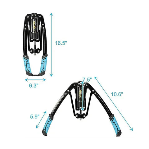 Hydraulic Chest Exerciser with 20 Resistance Levels and Folding Design