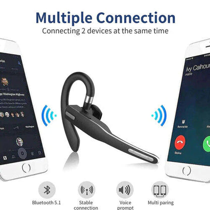 Wireless Bluetooth Headset with Dual Microphone Noise Cancelling and 25-Hour Talk Time