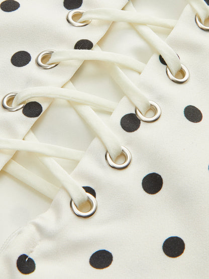 Printed Mini Dress with Square Neckline and Invisible Zipper, Sleeveless