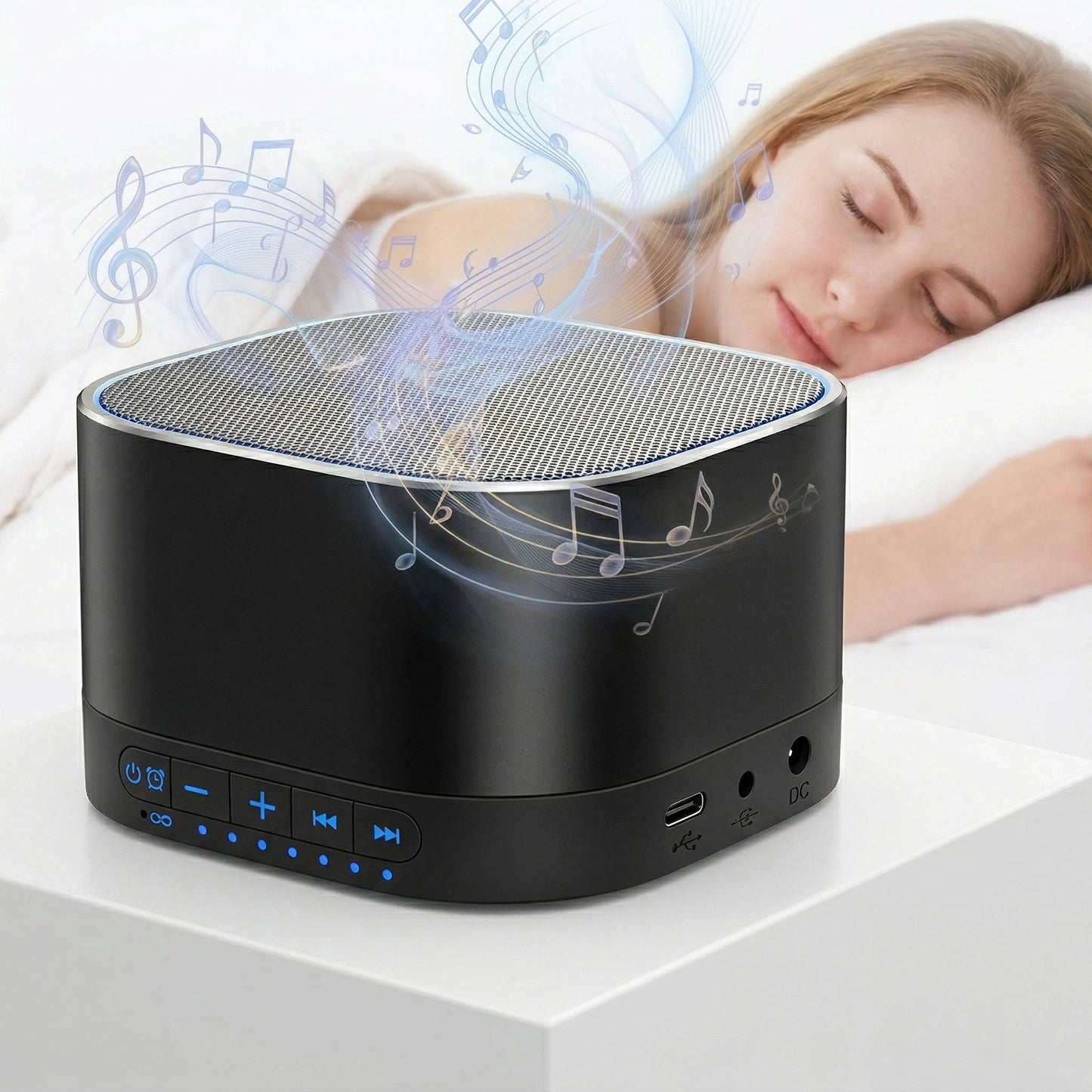 White Noise Machine with 20 Natural Sounds and Non-Looping Technology, 32 Volume Levels