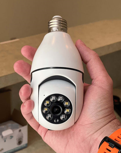 Light Bulb Security Camera with 1080P Resolution and 360° Rotation, Two-Way Audio