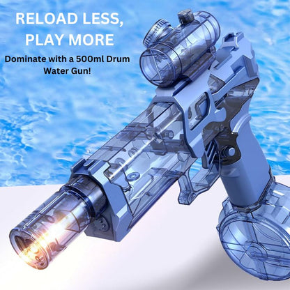 Electric Water Gun with Synchronized LED Lights and 26 Foot Range, 500ml Tank